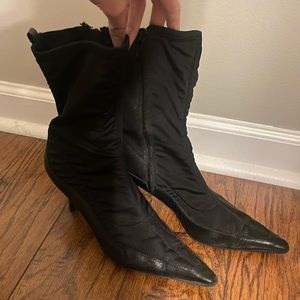 Black Pointed Toe Ankle Boots